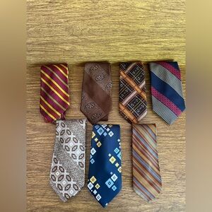 Lot 7 Vintage Retro Mod Wide Ties‎ 60s 70s Mad Men Pierre Cardin & Count Barini